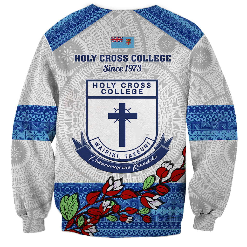 Fiji Holy Cross College Sweatshirt Happy 50th Anniversary Fijian Tagimoucia Tapa Pattern LT14 - Polynesian Pride