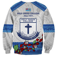 Fiji Holy Cross College Sweatshirt Happy 50th Anniversary Fijian Tagimoucia Tapa Pattern LT14 - Polynesian Pride