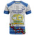 Fiji Holy Cross College T Shirt Happy 50th Anniversary Fijian Tagimoucia Tapa Pattern LT14 White - Polynesian Pride