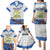 Personalised Fiji Holy Cross College Family Matching Puletasi Dress and Hawaiian Shirt Happy 50th Anniversary Fijian Tagimoucia Tapa Pattern LT14 - Polynesian Pride