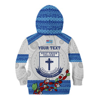 Personalised Fiji Holy Cross College Kid Hoodie Happy 50th Anniversary Fijian Tagimoucia Tapa Pattern LT14 - Polynesian Pride