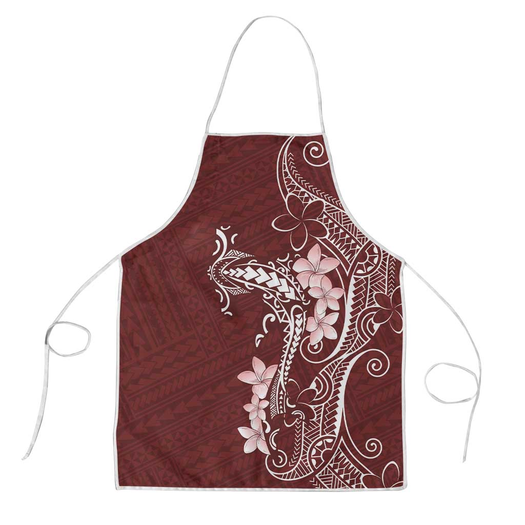 Oxblood Hawaii Apron Hammerhead Shark Tattoo Curve Polynesian - Polynesian Pride