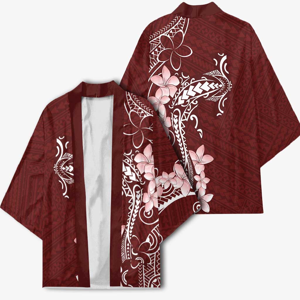 Oxblood Hawaii Kimono Hammerhead Shark Tattoo Curve Polynesian - Polynesian Pride