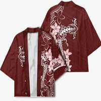 Oxblood Hawaii Kimono Hammerhead Shark Tattoo Curve Polynesian - Polynesian Pride