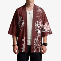 Oxblood Hawaii Kimono Hammerhead Shark Tattoo Curve Polynesian - Polynesian Pride