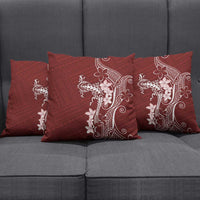 Oxblood Hawaii Pillow Cover Hammerhead Shark Tattoo Curve Polynesian - Polynesian Pride