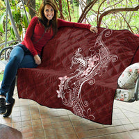Oxblood Hawaii Quilt Hammerhead Shark Tattoo Curve Polynesian - Polynesian Pride