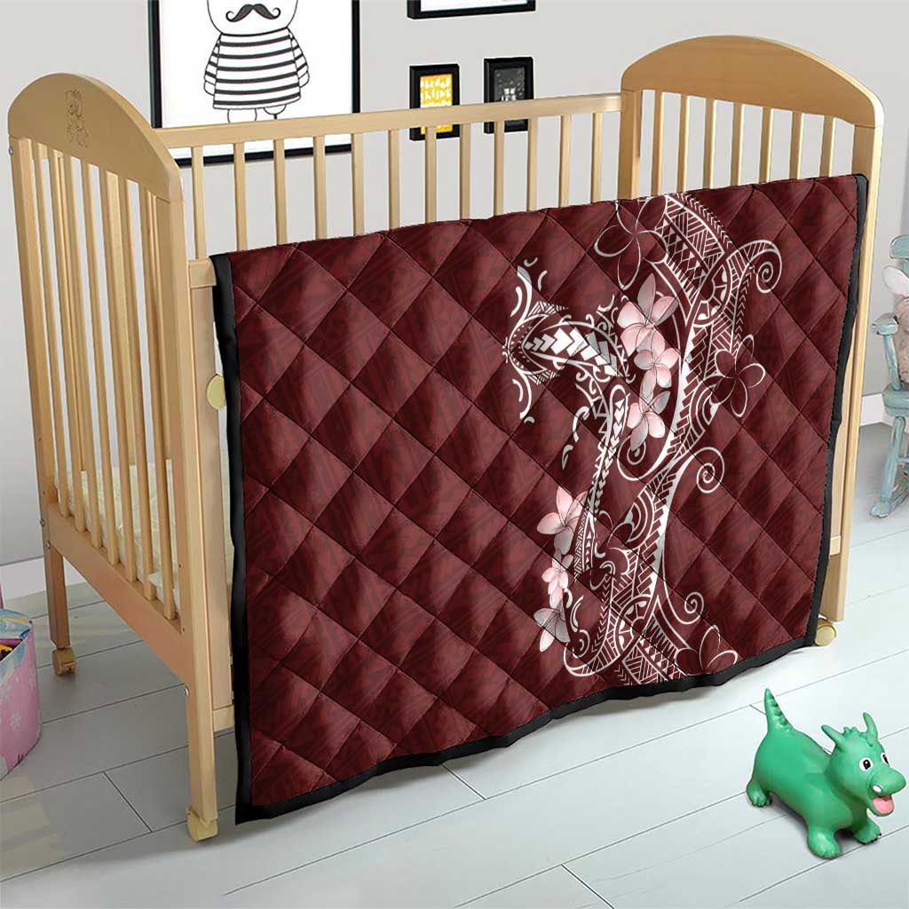 Oxblood Hawaii Quilt Hammerhead Shark Tattoo Curve Polynesian - Polynesian Pride