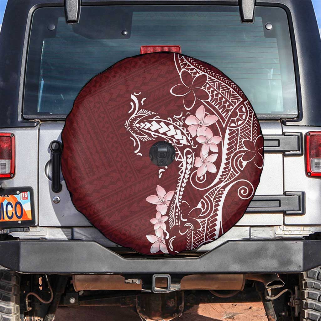 Oxblood Hawaii Spare Tire Cover Hammerhead Shark Tattoo Curve Polynesian - Polynesian Pride