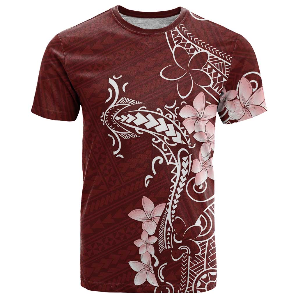 Oxblood Hawaii T Shirt Hammerhead Shark Tattoo Curve Polynesian - Polynesian Pride
