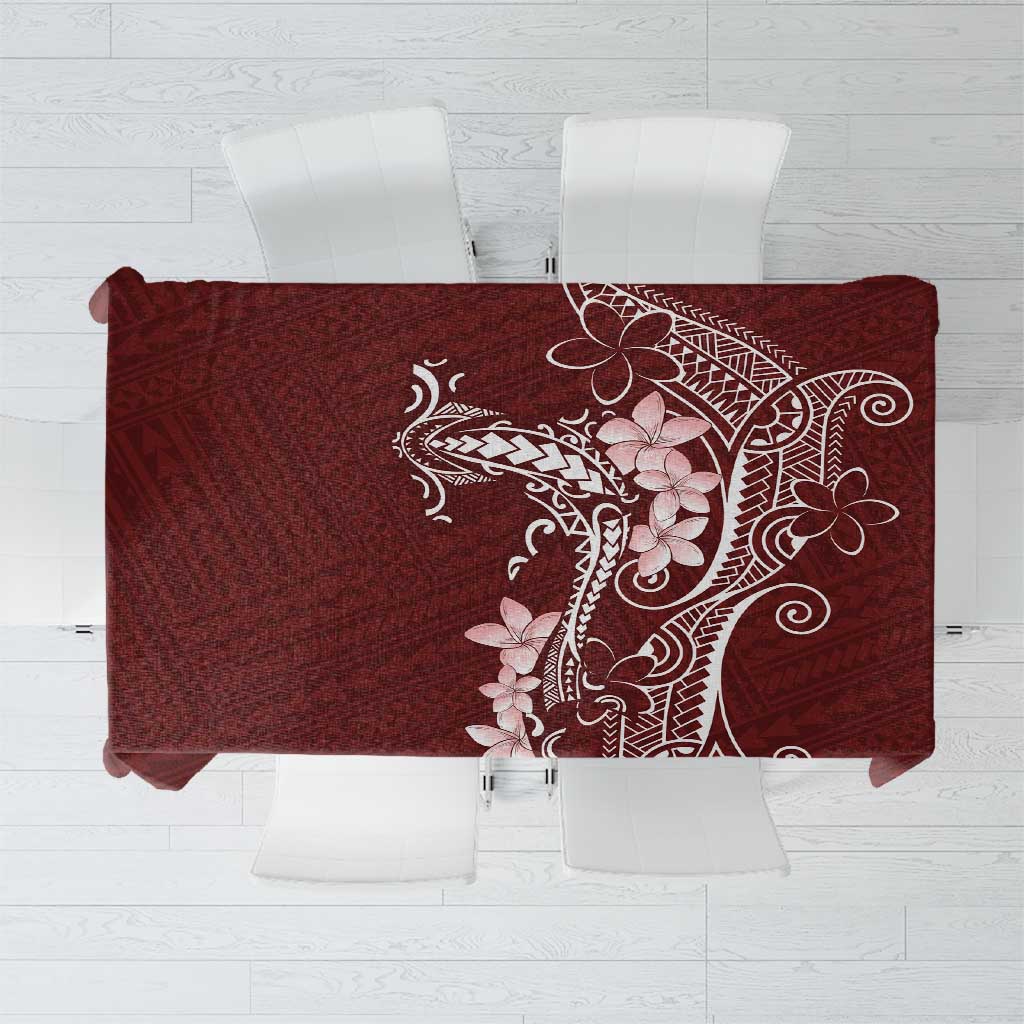 Oxblood Hawaii Tablecloth Hammerhead Shark Tattoo Curve Polynesian LT14 Oxblood - Polynesian Pride