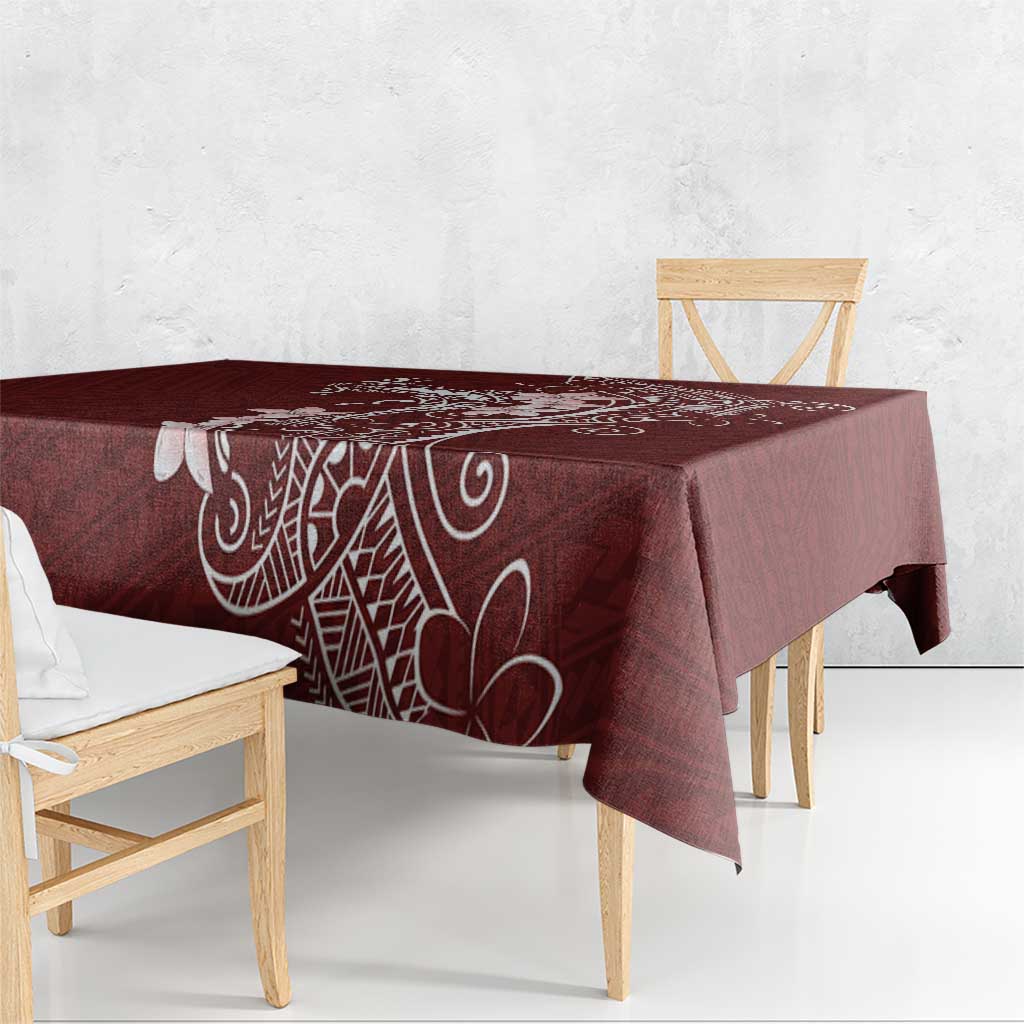 Oxblood Hawaii Tablecloth Hammerhead Shark Tattoo Curve Polynesian LT14 - Polynesian Pride