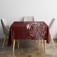 Oxblood Hawaii Tablecloth Hammerhead Shark Tattoo Curve Polynesian LT14 - Polynesian Pride