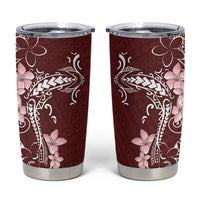 Oxblood Hawaii Tumbler Cup Hammerhead Shark Tattoo Curve Polynesian - Polynesian Pride