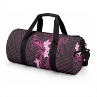 Pink Hawaii Duffle Bag Hammerhead Shark Tattoo Curve Polynesian