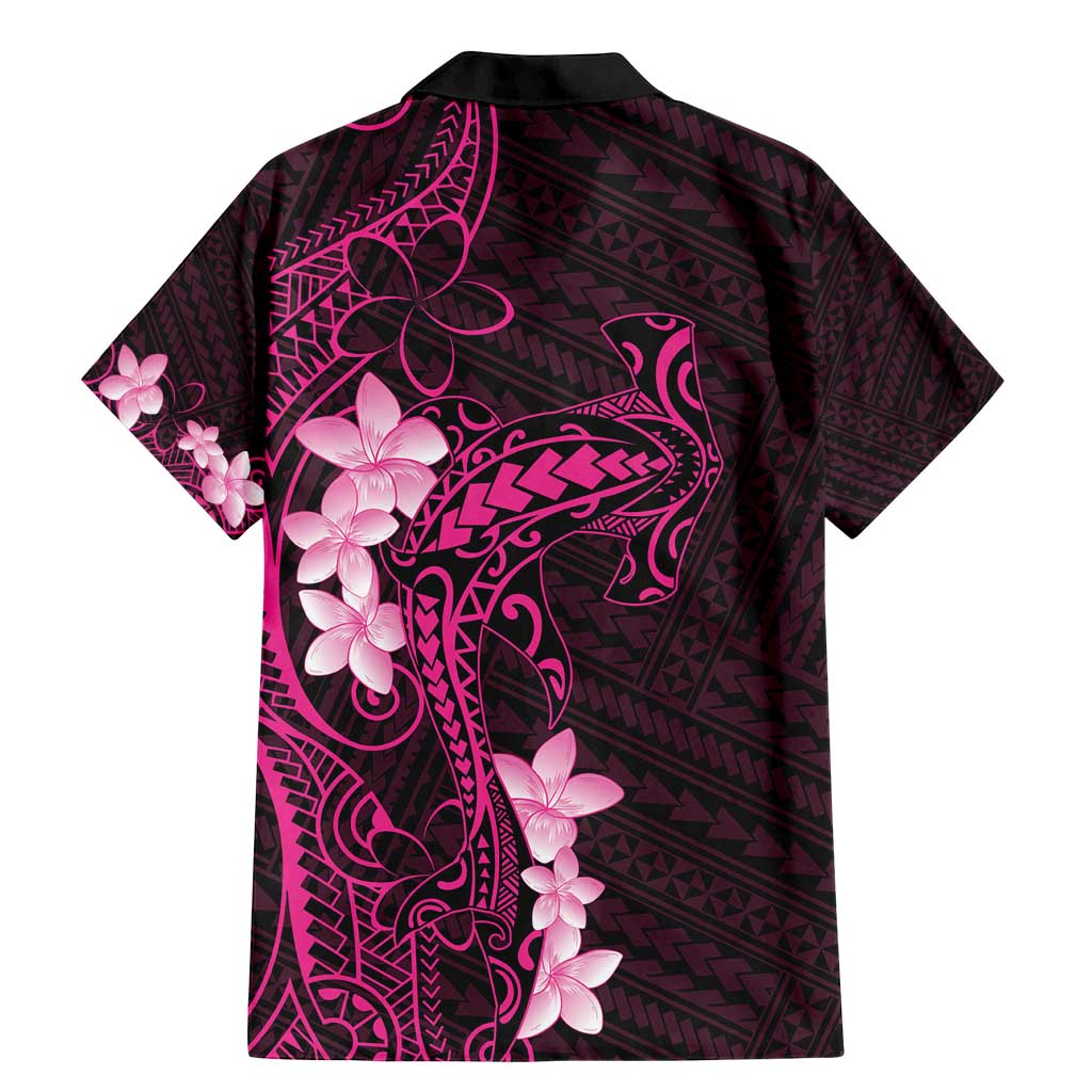 Pink Hawaii Family Matching Mermaid Dress and Hawaiian Shirt Hammerhead Shark Tattoo Curve Polynesian - Polynesian Pride