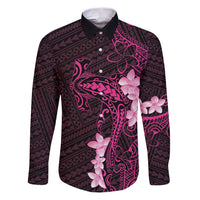 Pink Hawaii Family Matching Puletasi and Hawaiian Shirt Hammerhead Shark Tattoo Curve Polynesian - Polynesian Pride
