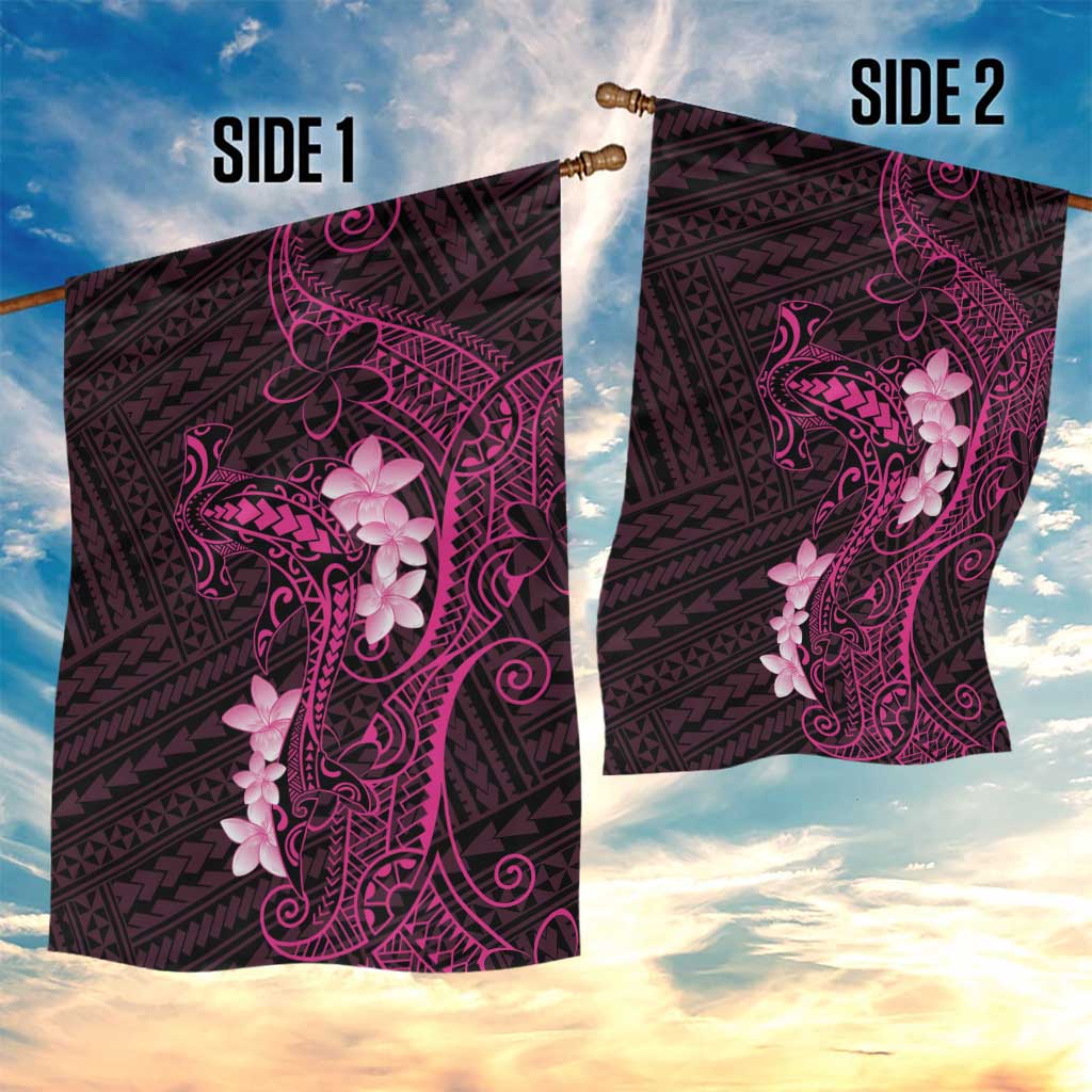 Pink Hawaii Garden Flag Hammerhead Shark Tattoo Curve Polynesian - Polynesian Pride
