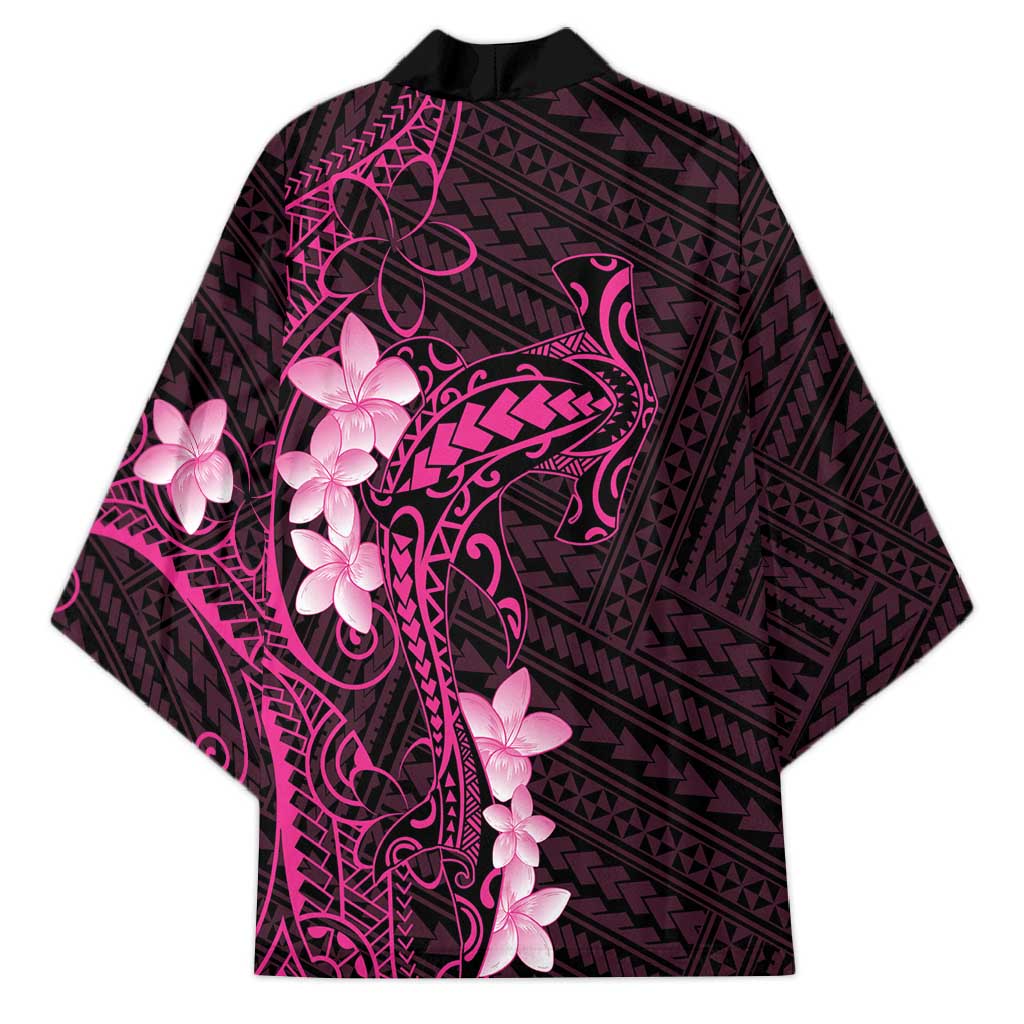 Pink Hawaii Kimono Hammerhead Shark Tattoo Curve Polynesian - Polynesian Pride