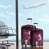 Pink Hawaii Luggage Cover Hammerhead Shark Tattoo Curve Polynesian - Polynesian Pride