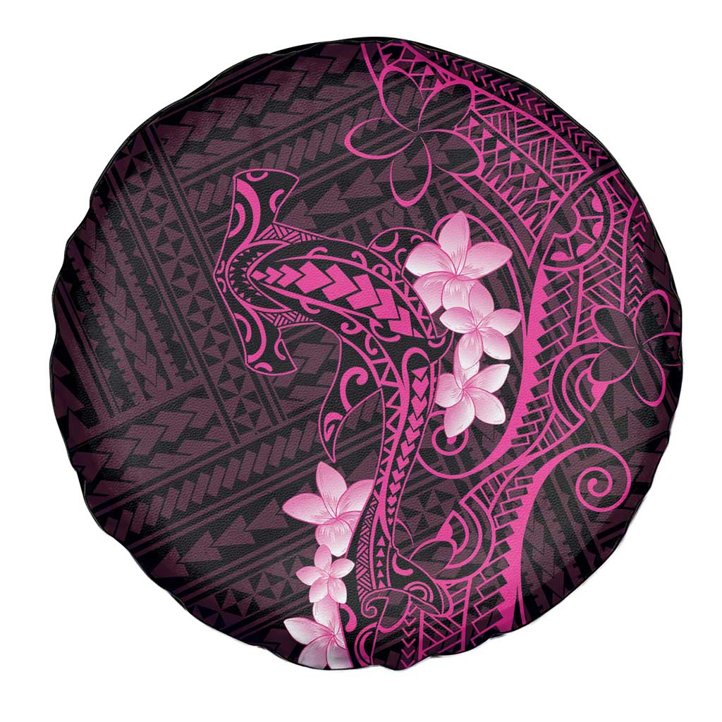 Pink Hawaii Spare Tire Cover Hammerhead Shark Tattoo Curve Polynesian - Polynesian Pride