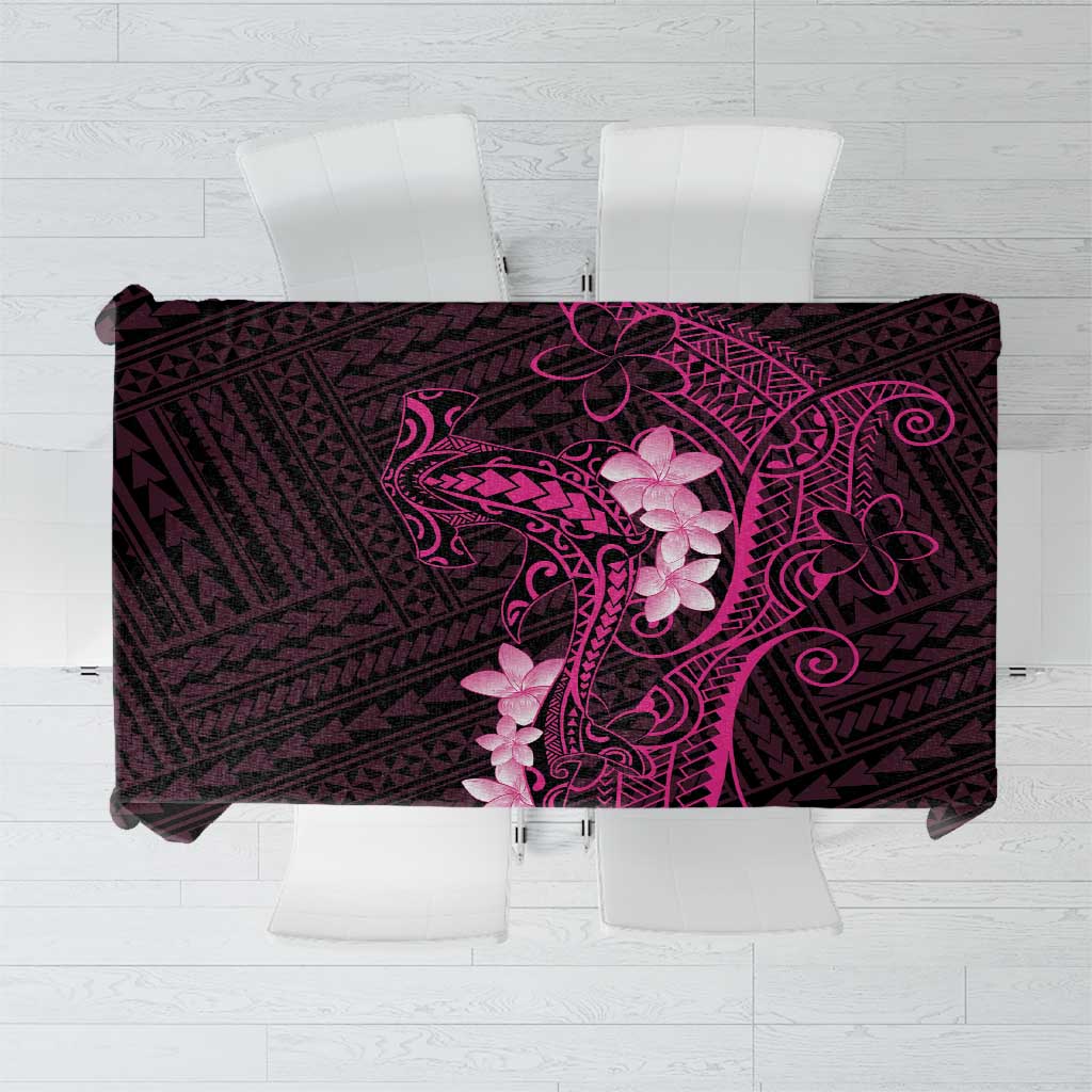 Pink Hawaii Tablecloth Hammerhead Shark Tattoo Curve Polynesian LT14 Pink - Polynesian Pride