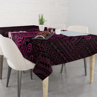 Pink Hawaii Tablecloth Hammerhead Shark Tattoo Curve Polynesian LT14 - Polynesian Pride