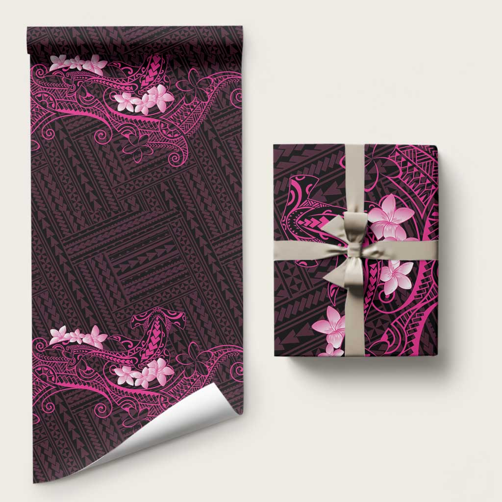 Pink Hawaii Wrapping Paper Hammerhead Shark Tattoo Curve Polynesian LT14 58" × 23" Pink - Polynesian Pride