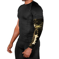 Black and Gold Hawaii Arm Sleeves Hammerhead Shark Tattoo Curve Polynesian LT14 - Polynesian Pride