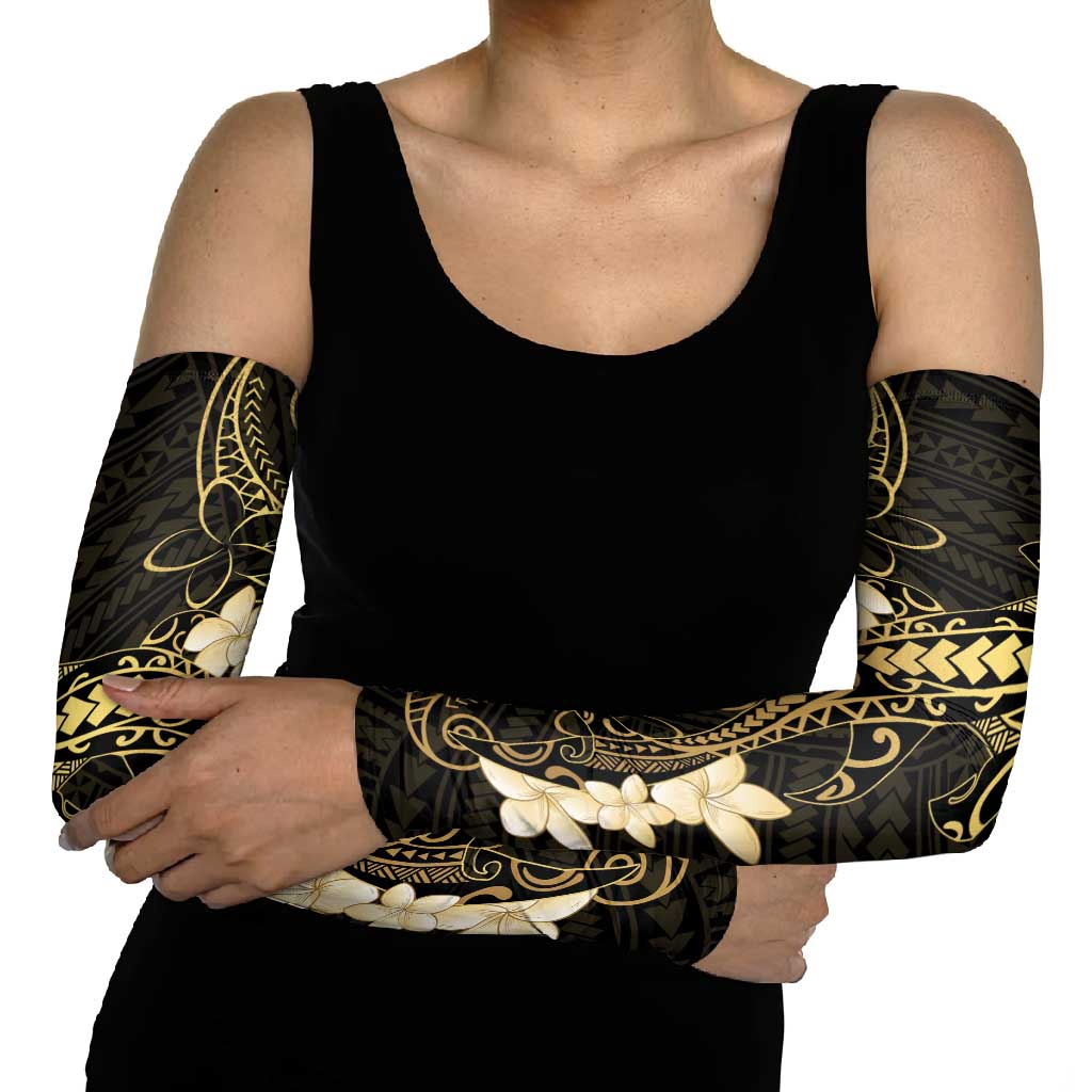 Black and Gold Hawaii Arm Sleeves Hammerhead Shark Tattoo Curve Polynesian LT14 - Polynesian Pride