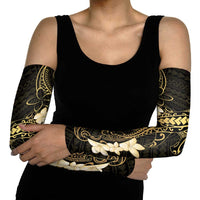 Black and Gold Hawaii Arm Sleeves Hammerhead Shark Tattoo Curve Polynesian LT14 - Polynesian Pride