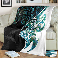 Proud Aotearoa Blanket Maori Silver Fern Mix Paua Shell Pattern LT14 - Polynesian Pride