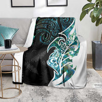 Proud Aotearoa Blanket Maori Silver Fern Mix Paua Shell Pattern LT14 - Polynesian Pride
