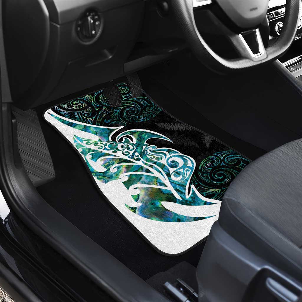 Proud Aotearoa Car Mats Maori Silver Fern Mix Paua Shell Pattern LT14 - Polynesian Pride