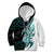 Proud Aotearoa Kid Hoodie Maori Silver Fern Mix Paua Shell Pattern