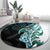 Proud Aotearoa Round Carpet Maori Silver Fern Mix Paua Shell Pattern