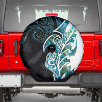 Proud Aotearoa Spare Tire Cover Maori Silver Fern Mix Paua Shell Pattern LT14 - Polynesian Pride