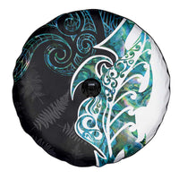 Proud Aotearoa Spare Tire Cover Maori Silver Fern Mix Paua Shell Pattern LT14 - Polynesian Pride