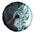 Proud Aotearoa Spare Tire Cover Maori Silver Fern Mix Paua Shell Pattern