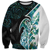 Proud Aotearoa Sweatshirt Maori Silver Fern Mix Paua Shell Pattern