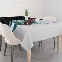 Proud Aotearoa Tablecloth Maori Silver Fern Mix Paua Shell Pattern LT14 - Polynesian Pride