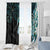 Proud Aotearoa Window Curtain Maori Silver Fern Mix Paua Shell Pattern