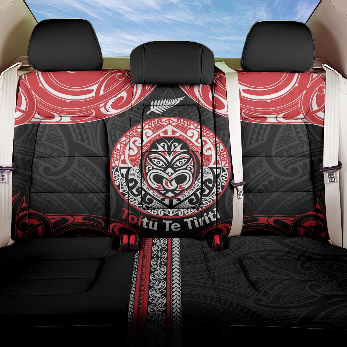 Aotearoa Toitu Te Tiriti Back Car Seat Cover Haka Tiki Honour The Treaty