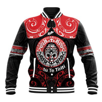 Aotearoa Toitu Te Tiriti Baseball Jacket Haka Tiki Honour The Treaty LT14 Unisex Black - Polynesian Pride