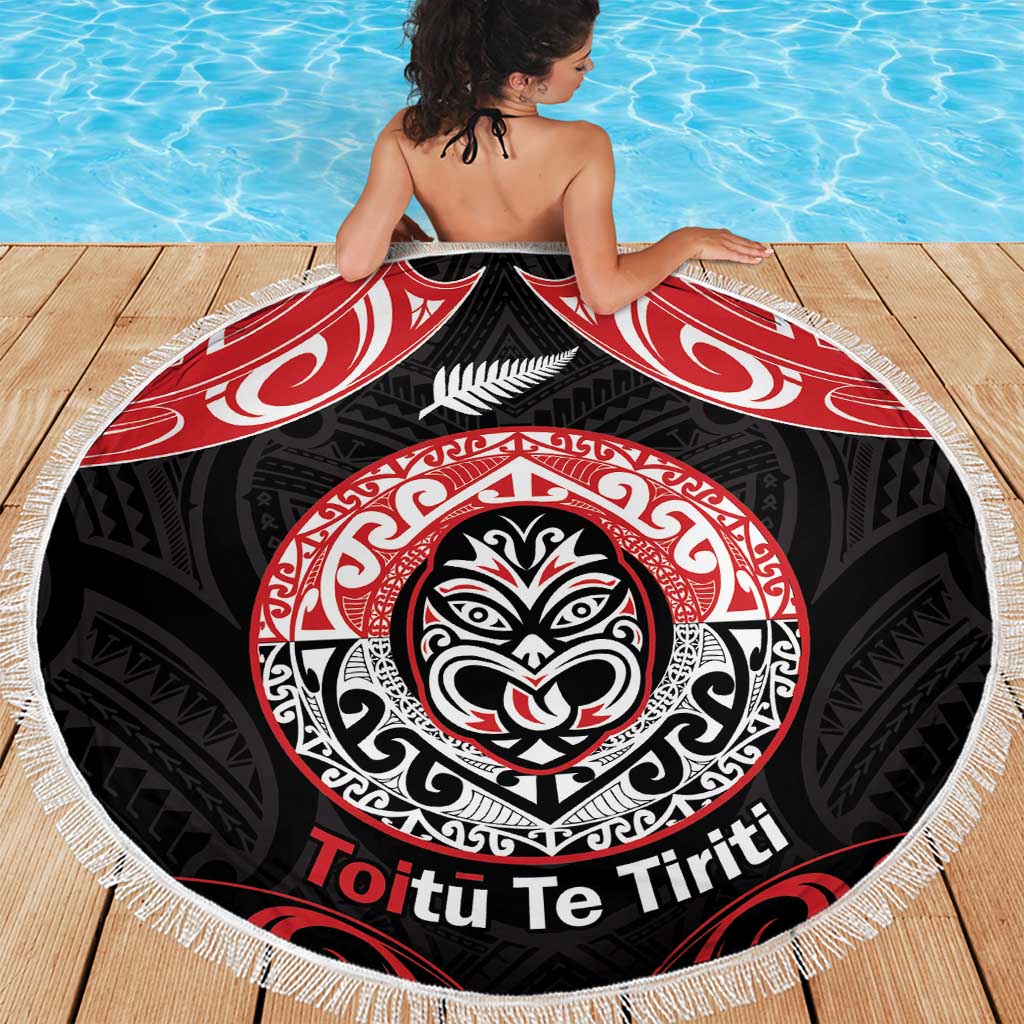 Aotearoa Toitu Te Tiriti Beach Blanket Haka Tiki Honour The Treaty LT14 - Polynesian Pride