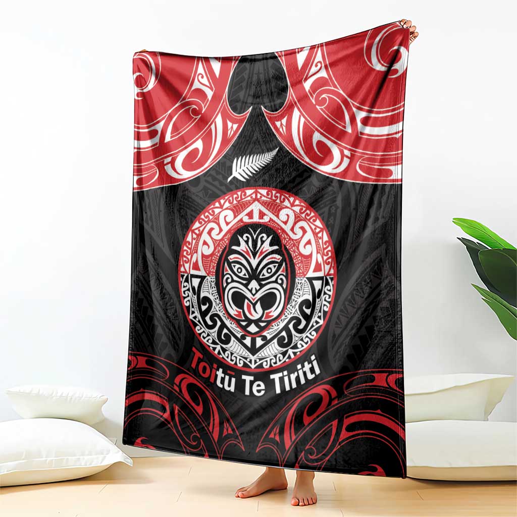 Aotearoa Toitu Te Tiriti Blanket Haka Tiki Honour The Treaty LT14 - Polynesian Pride