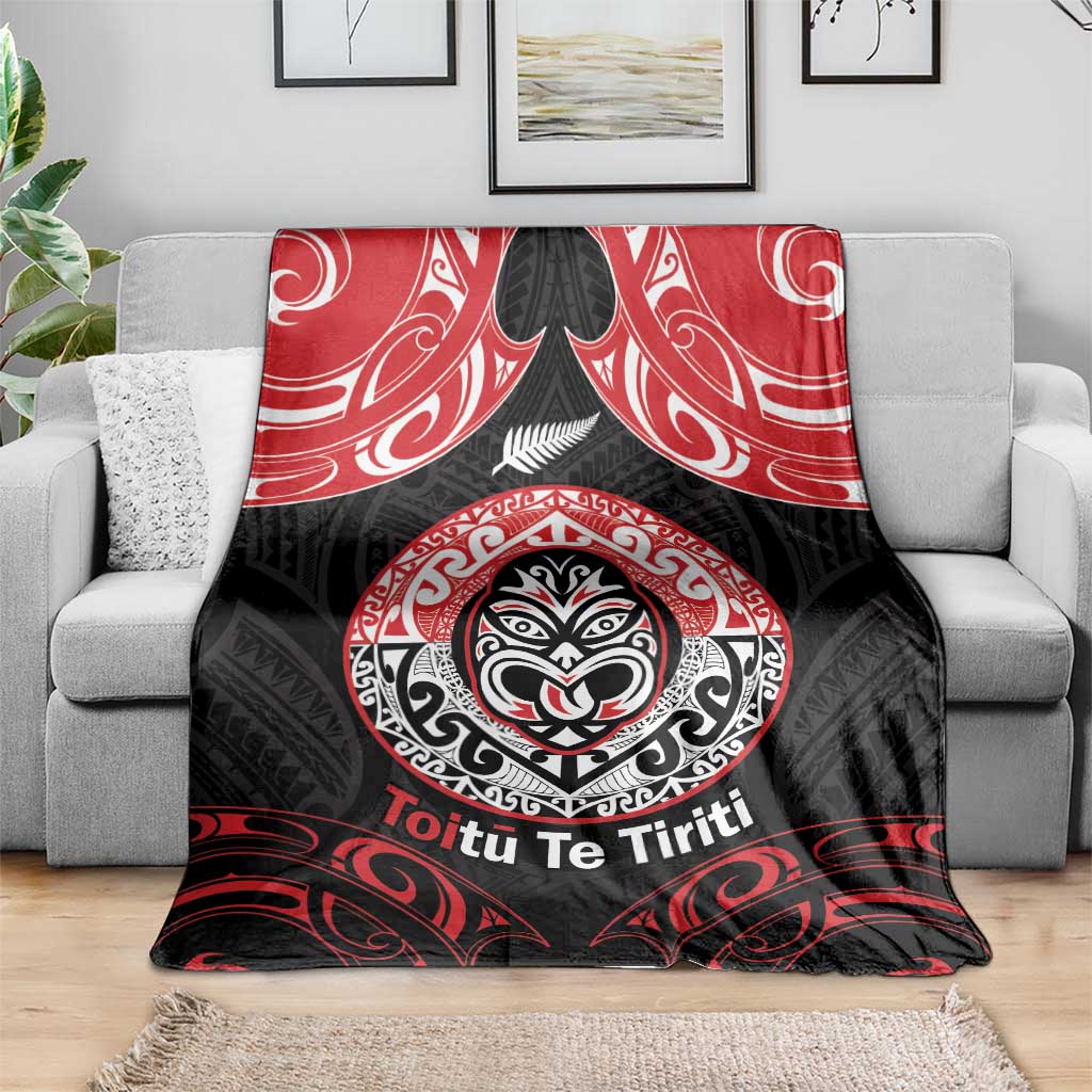 Aotearoa Toitu Te Tiriti Blanket Haka Tiki Honour The Treaty LT14 - Polynesian Pride