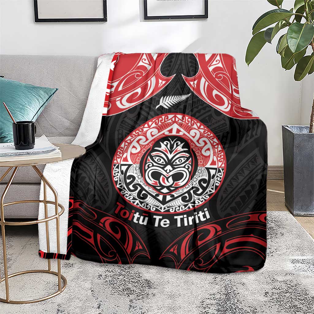 Aotearoa Toitu Te Tiriti Blanket Haka Tiki Honour The Treaty LT14 - Polynesian Pride
