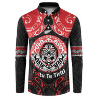 Aotearoa Toitu Te Tiriti Button Sweatshirt Haka Tiki Honour The Treaty LT14 Black - Polynesian Pride