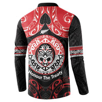 Aotearoa Toitu Te Tiriti Button Sweatshirt Haka Tiki Honour The Treaty LT14 - Polynesian Pride